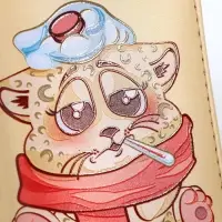 Кошелёк на молнии &laquo;Кот&raquo;, маленький, детский, жёлтый