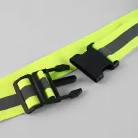 Пояс светоотражающий, эластичный, с фастексом, 57 - 101 см &times; 4.5 см, зелёный