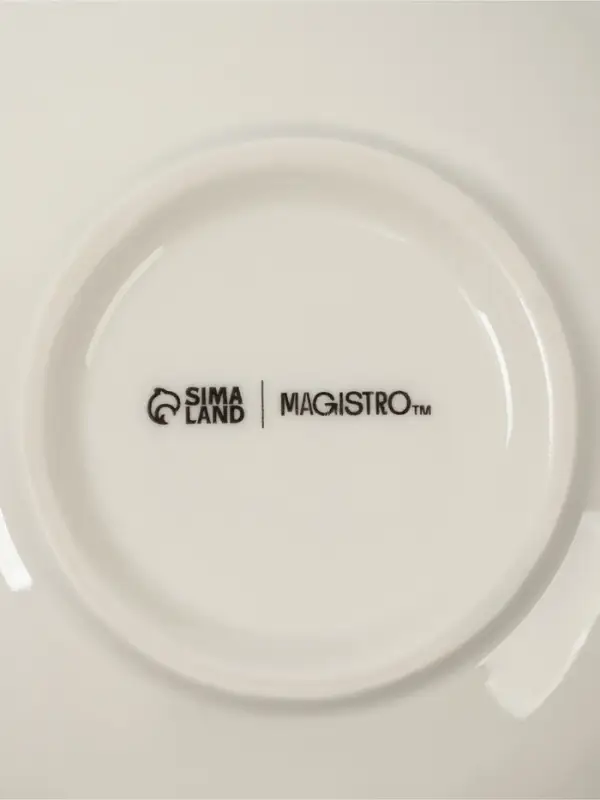 Тарелка для пасты Magistro &laquo;Церера&raquo;, 400 мл, d=19.5 см, фарфор, голубая