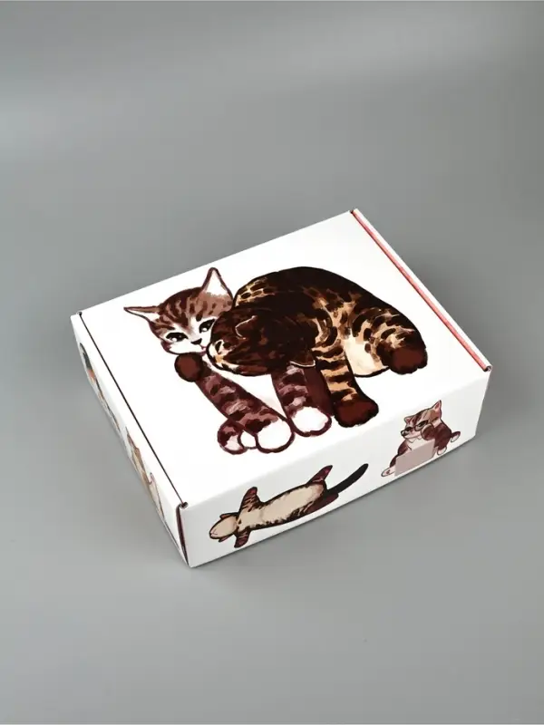 Коробка-шкатулка, подарочная &laquo;Котики&raquo;, 27&times;21&times;9 см