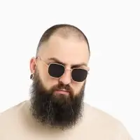 Очки солнцезащитные &laquo;OneSun. Круглые&raquo;, uv 400, линза 4.5&times;5.5 см, цвет золотой, чёрный