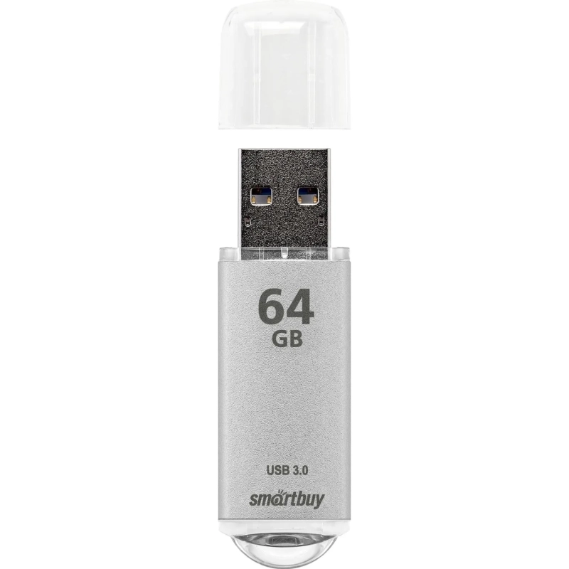 Флеш-память Smartbuy UFD 3.0/3.1 64GB V-Cut Silver (SB64GBVC-S3)