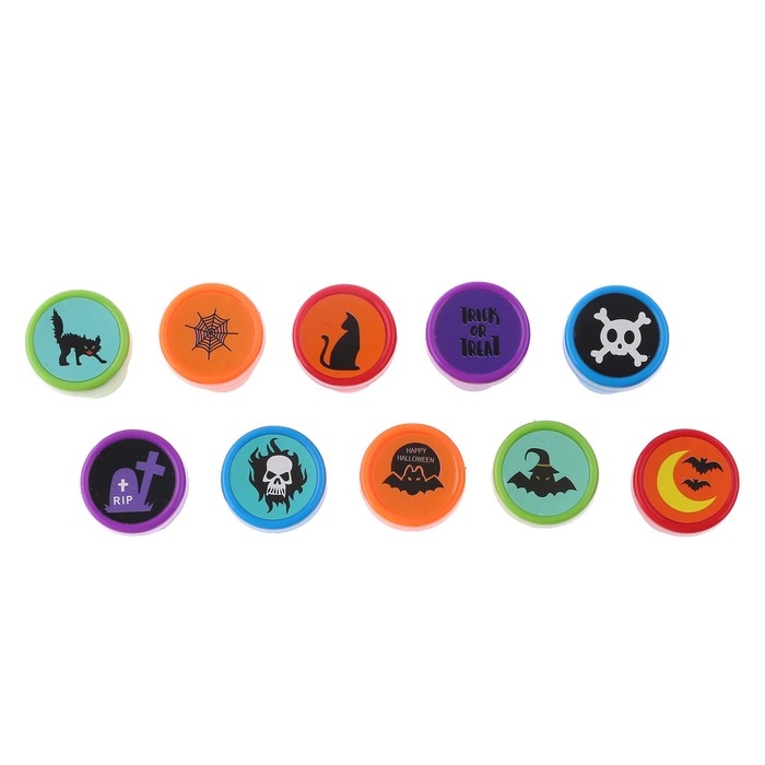 Печать цветная «Страшный Хеллоуин», набор 10 шт., МИКС Печать цветная «Страшный Хеллоуин», набор 10 шт., МИКС