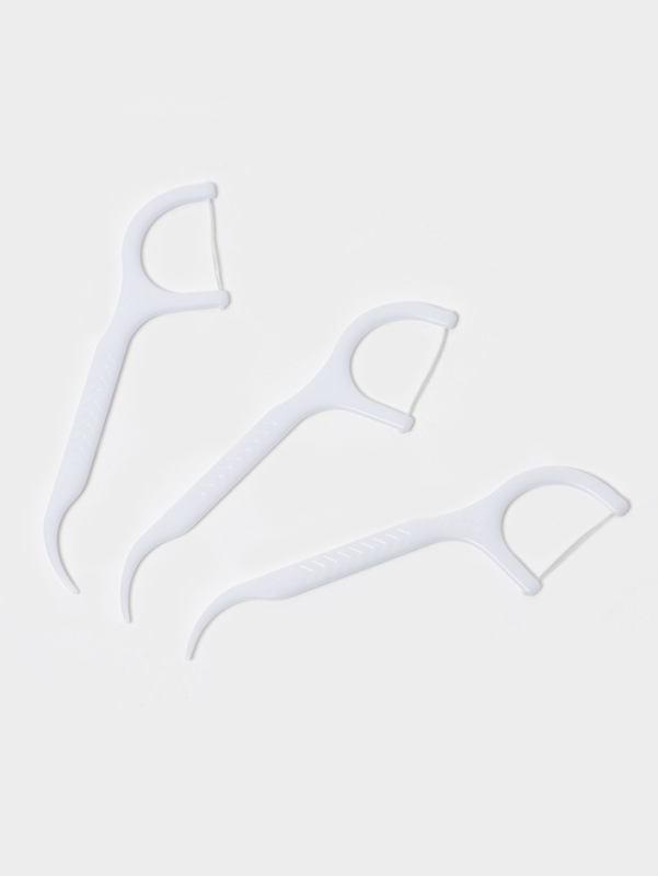 Зубочистки с зубной нитью Доляна, набор 50 шт., пластик, шелковина, белые Зубочистки с зубной нитью Доляна, набор 50 шт., пластик, шелковина, белые