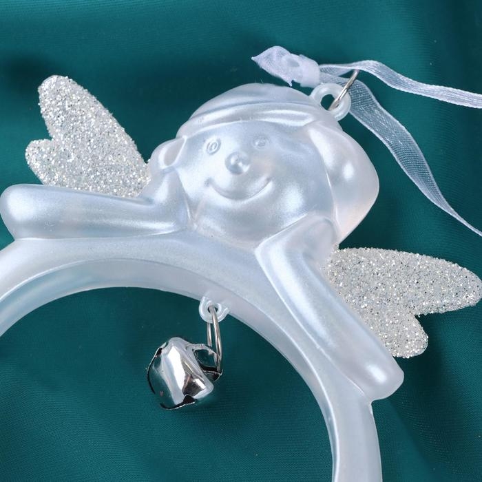 Ёлочная игрушка «Снеговик» 9.5×11 см, белый Ёлочная игрушка «Снеговик» 9.5×11 см, белый