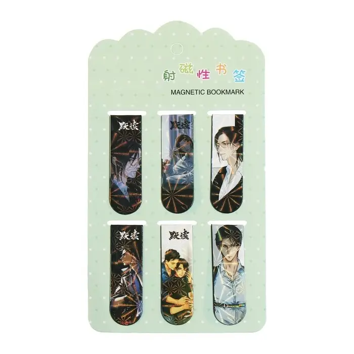 Набор магнитных закладок для книг Calligrata 6 штук, Набор магнитных закладок для книг Calligrata 6 штук, "Аниме", МИКС