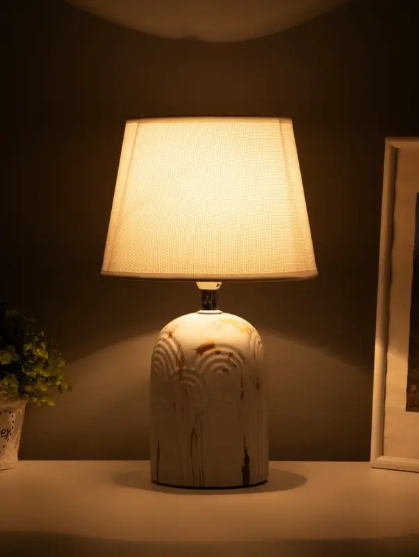 Лампа настольная &laquo;Глим&raquo; E14, 1х40Вт, белый/золотой, RISALUX