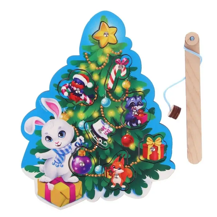 Новогодняя игрушка. Магнитная рыбалка «Новогодняя рыбалка с зайкой» Новогодняя игрушка. Магнитная рыбалка «Новогодняя рыбалка с зайкой»