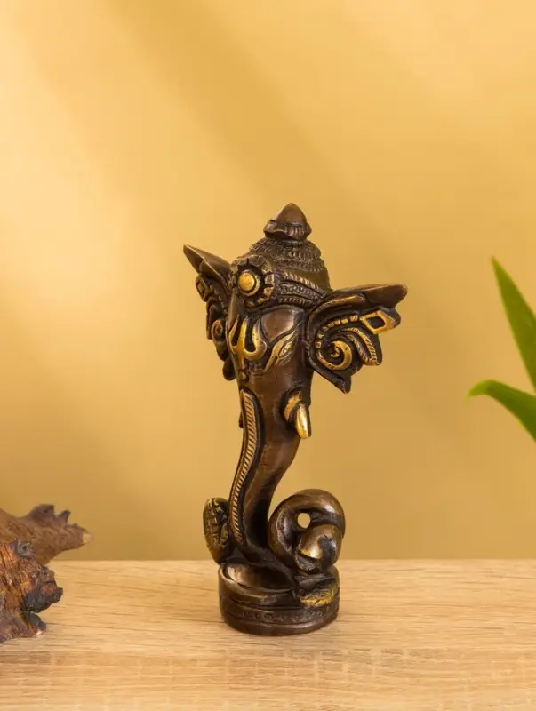 Сувенир "Голова слона" латунь 7х3,5х11,5 см