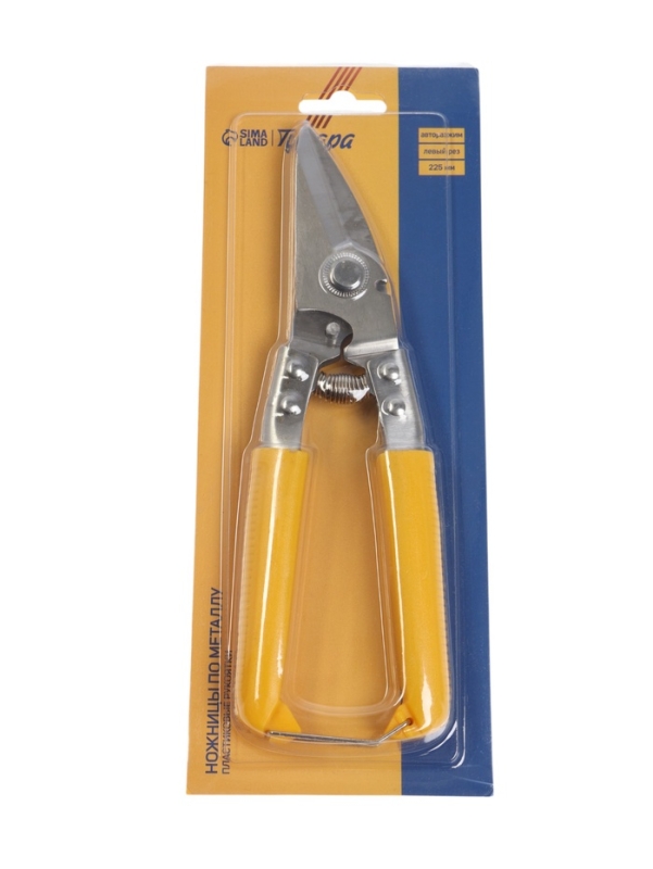 Ножницы по металлу ТУНДРА, авторазжим, пластиковые рукоятки, левый рез, 225 мм Ножницы по металлу ТУНДРА, авторазжим, пластиковые рукоятки, левый рез, 225 мм