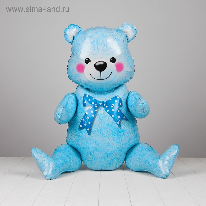 Шар фольгированный 36 Шар фольгированный 36" «Мишка», цвет голубой, под воздух