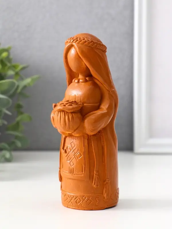 Фигура «Денежная берегиня», 14×6×6 см, красная глина