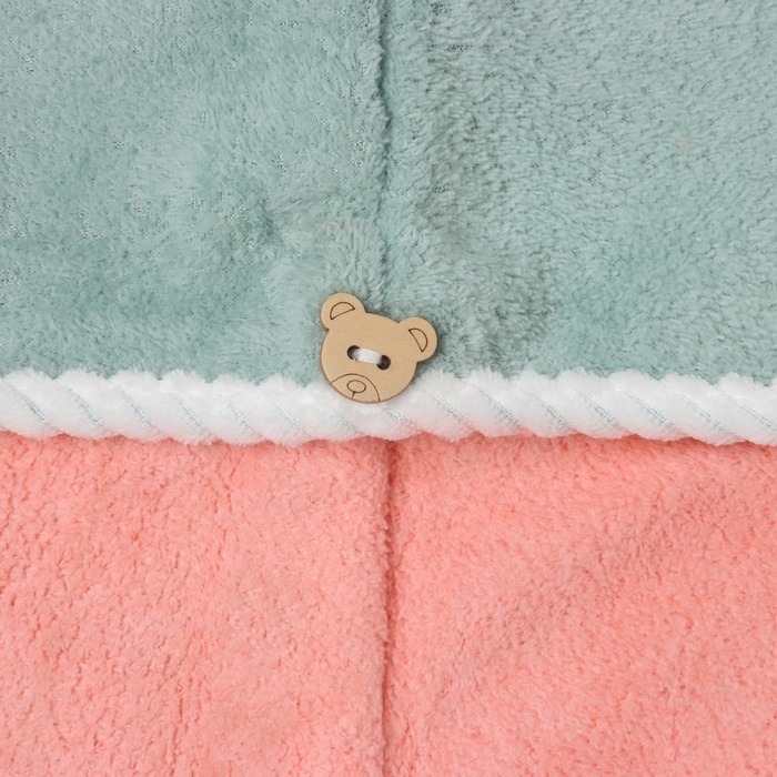 Чалма для сушки волос Этель, цв. серый/розовый,25*60 см, 100% п/э Чалма для сушки волос Этель, цв. серый/розовый,25*60 см, 100% п/э