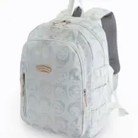 Рюкзак школьный на молнии, с карманами, с принтом, размер 29&times;11&times;40 см, белый