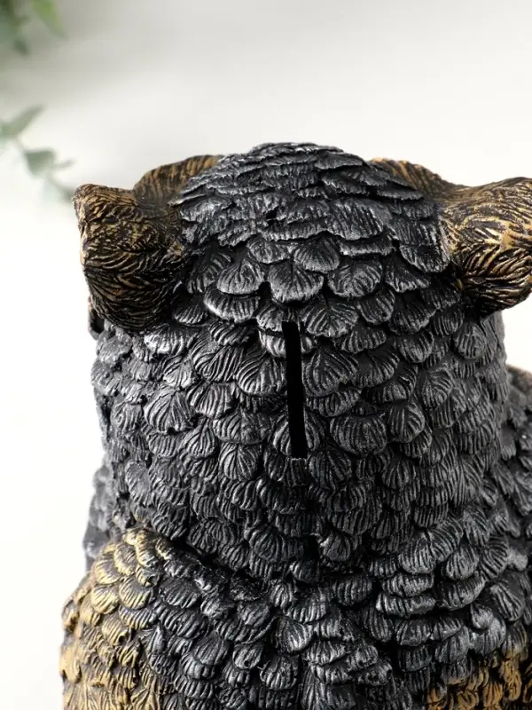 Копилка (гипс) Филин Большой серебро-золото 26х18х21 см