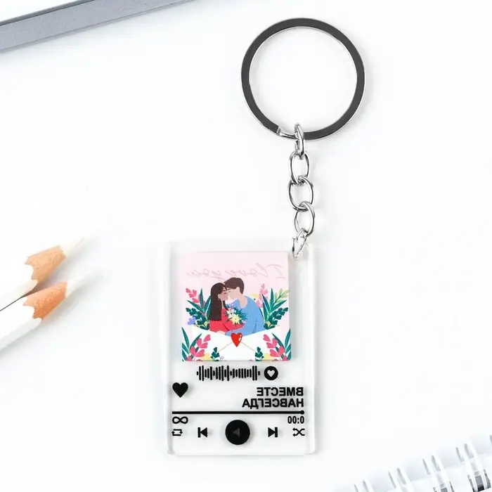 Брелок для ключей акриловый плеер «Вместе навсегда», 3,5 х 10 см Брелок для ключей акриловый плеер «Вместе навсегда», 3,5 х 10 см
