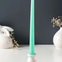 Набор свечей античных 25 см, 2 шт., 58 г, 7 ч, мятный