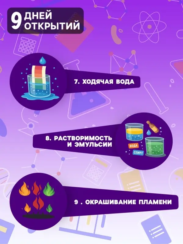 Набор опытов &laquo;Лаборатория Менделеева&raquo;, 9 опытов
