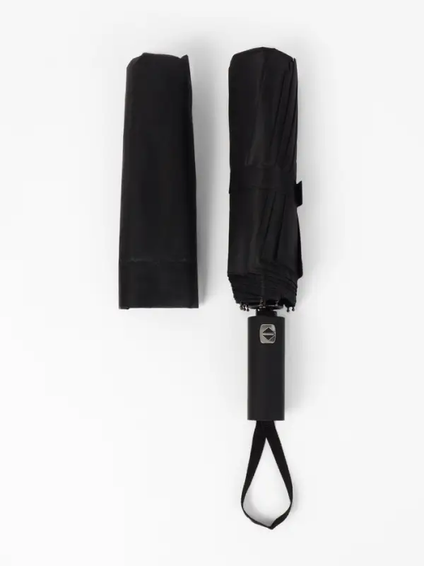 Зонт автоматический Lanford, 3 сложения, 12 спиц, R=52/60 см, d=104 см, чёрный