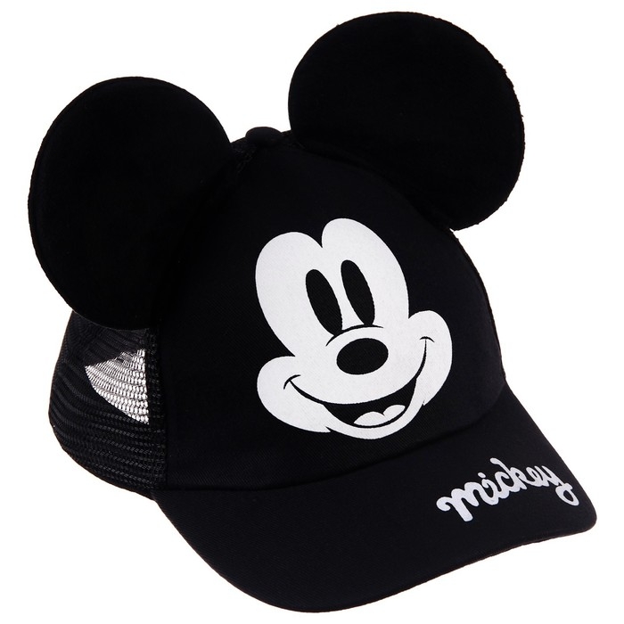 Кепка детская с ушками, с сеткой, размер 52-56, Микки Маус Кепка детская с ушками, с сеткой, размер 52-56, Микки Маус