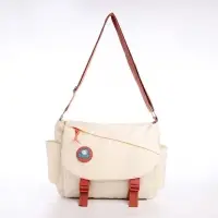 Сумка молодёжная на клапане, 29&times;13&times;24 см, молочная/коричневая