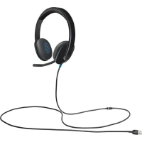 Гарнитура Logitech для ПК с микр. H540 черный 1.8м накладн.USB (981-000481)