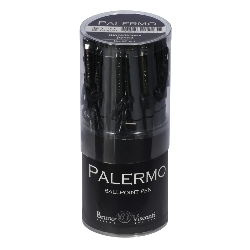 Ручка шариковая автомат. PALERMO графит.мет.корп,0,7мм син 20-0250/17