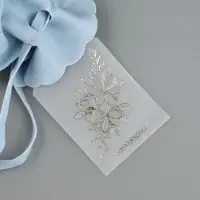 Мешочек подарочный замшевый &laquo;Цветы&raquo;, тиснение, 9&times;12 см &plusmn; 1.5 см