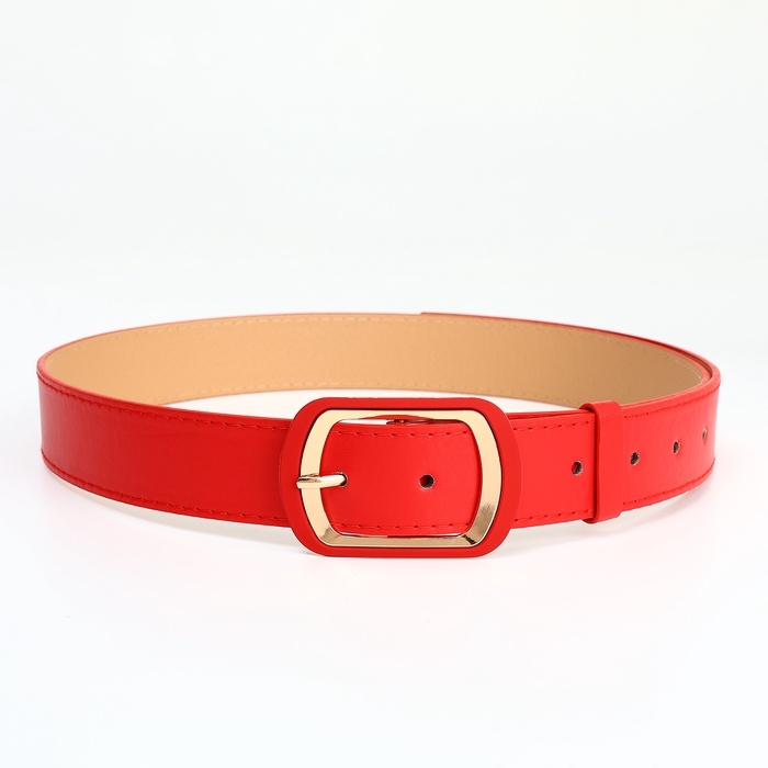 Ремень женский, ширина 2,9 см, пряжка металл, цвет красный Ремень женский, ширина 2,9 см, пряжка металл, цвет красный