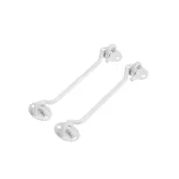 Крючок ветровой LOCKLAND KV001, L=150 мм, нержа, цвет белый, 2 шт