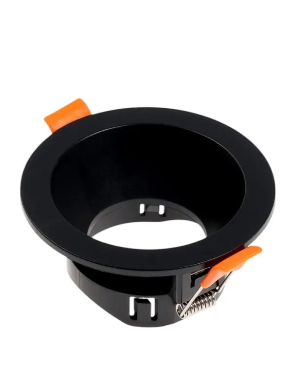 Светильник встраиваемый под лампу MR-16, круглый, пластиковый, чёрный