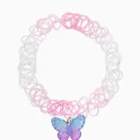 Бусы детские "Выбражулька" бабочки, чокер, цветные в золоте