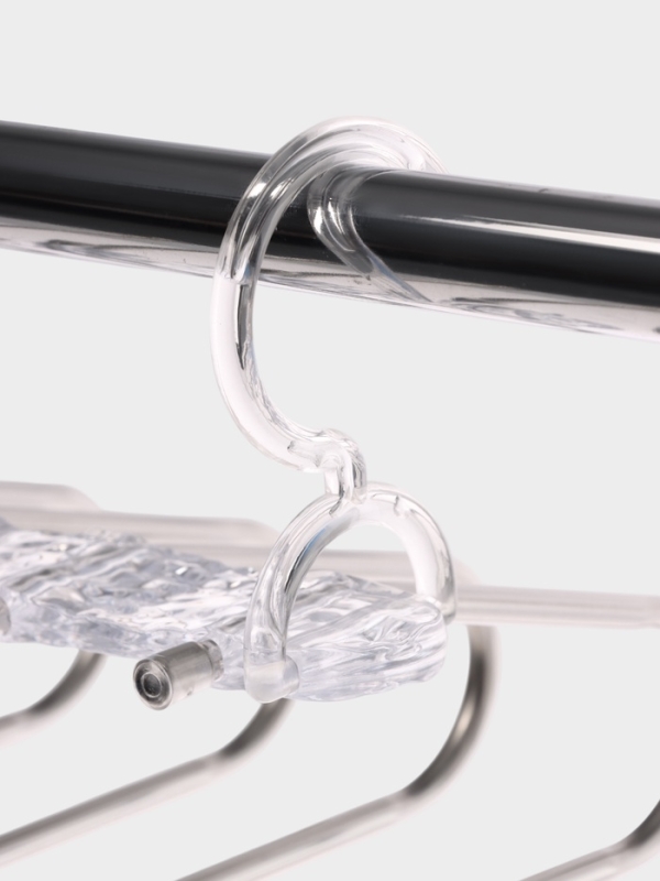 Вешалка для брюк многоуровневая, трансформер, 30,5х32х7,5, 5 уровней, прозрачная Вешалка для брюк многоуровневая, трансформер, 30,5х32х7,5, 5 уровней, прозрачная