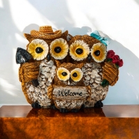 Фигурка полистоун TAKE IT EASY «Семья сов», 11×9×7.5 см