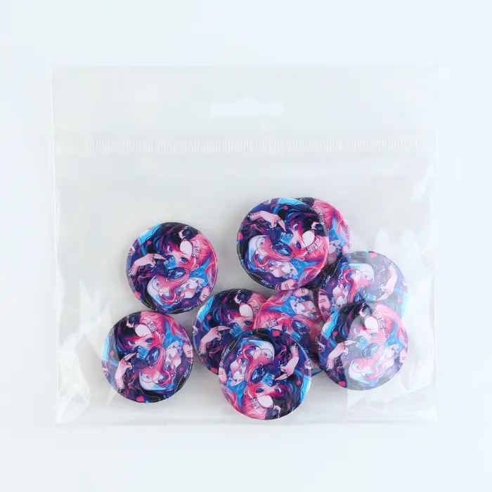 Значок закатной «Девочка в маске», d = 38мм Значок закатной «Девочка в маске», d = 38мм