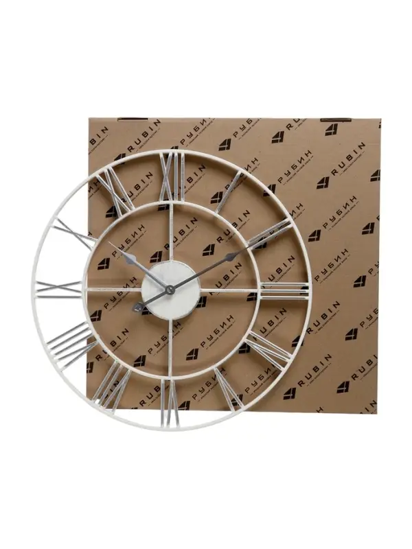 Часы настенные интерьерные &laquo;Классика&raquo;, d=45.5 см, бело-серебристые