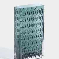 Ваза для цветов &laquo;Грэйем&raquo; 24&times;14 см, стекло, зелёная