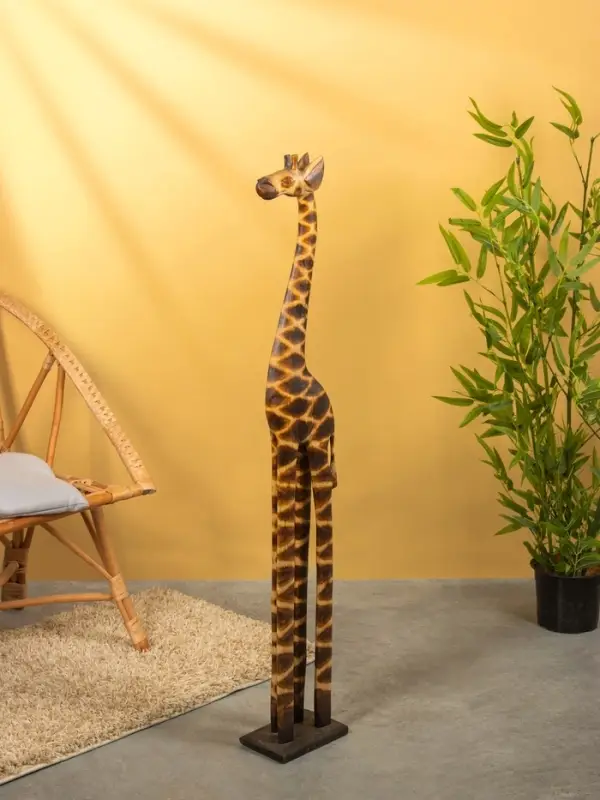 Сувенир Сувенир "Жираф" дерево 20х13х120 см, цв. бежево-коричневый
