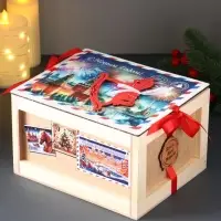 Шкатулка-посылка "С Новым Годом" с сувениром, 21х17,2х12,5 см Шкатулка-посылка "С Новым Годом" с сувениром, 21х17,2х12,5 см
