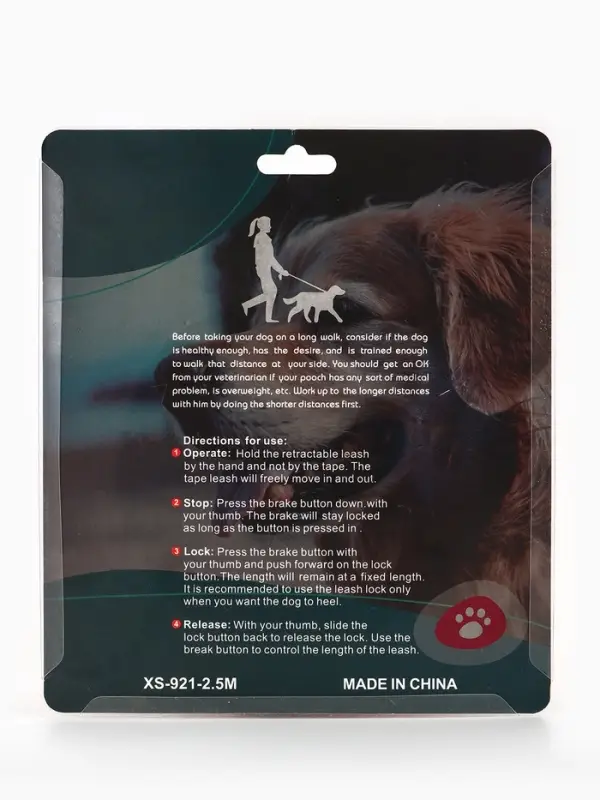 Рулетка - поводок для собак, лента 3 м, розовая, серая