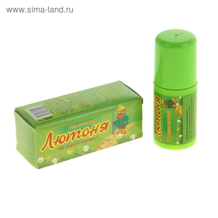 Гель-роллер от комаров Гель-роллер от комаров "Лютоня", в коробке, 75 мл