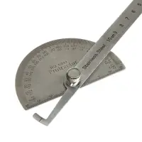 Линейка-транспортир, 10 см, нержавеющая сталь