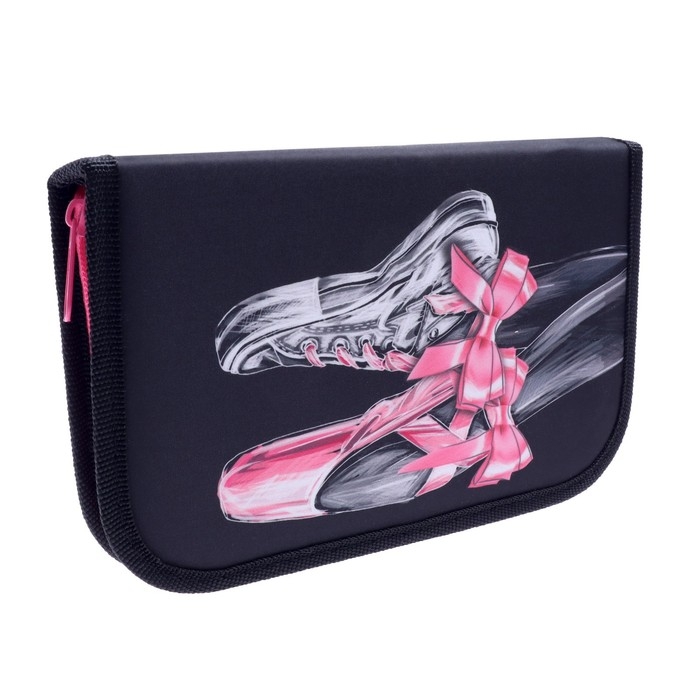 Пенал 1 секция, 130 х 210 х 40 мм, 2 откидные планки, тканевый, Calligrata TOP, Content Пенал 1 секция, 130 х 210 х 40 мм, 2 откидные планки, тканевый, Calligrata TOP, Content "Пуанты"