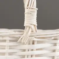 Корзина плетёная для хранения, 23&times;19&times;12 см, ручка h=23 см, лоза, белая