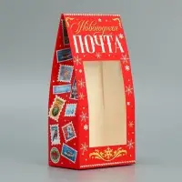 Коробка складная «Новогодняя почта», 9 х 19 х 6 см