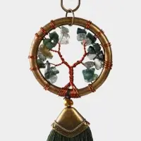 Брелок ловец снов "Великое древо" 19 см, цв. тёмно-зелёный Брелок ловец снов "Великое древо" 19 см, цв. тёмно-зелёный