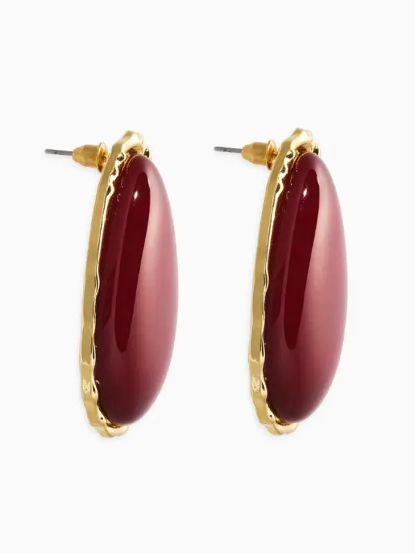 Серьги &laquo;Винтаж&raquo;, капля, бордовые в золоте