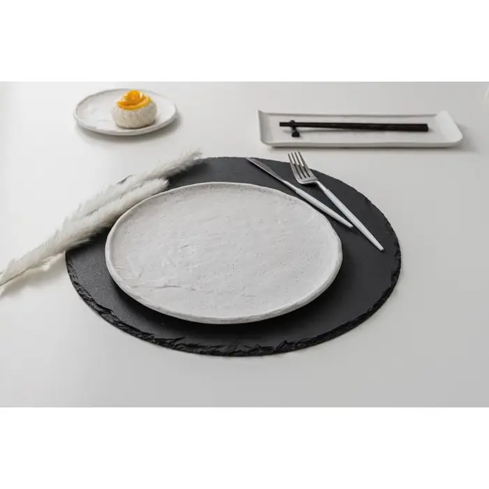 Блюдо для подачи Magistro Slate, d=27.2 см, фарфор, белое