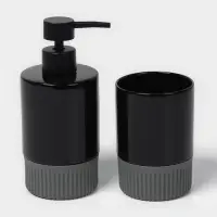 Набор для ванной SAVANNA &laquo;Глянец&raquo;, 3 предмета, дозатор для мыла, стакан, мыльница