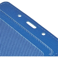 Бейдж Promega office горизонт. 90х54, синий металлик, PU, Т-814Н